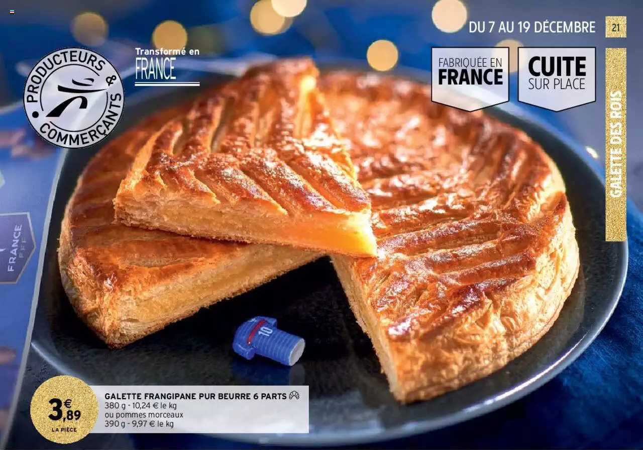 galette frangipane pur beurre 6 parts