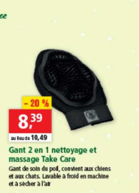 gant 2 en 1 nettoyage et massage take care