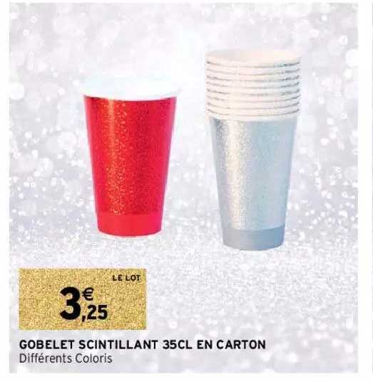 gobelet scintillant 35 cl en carton
