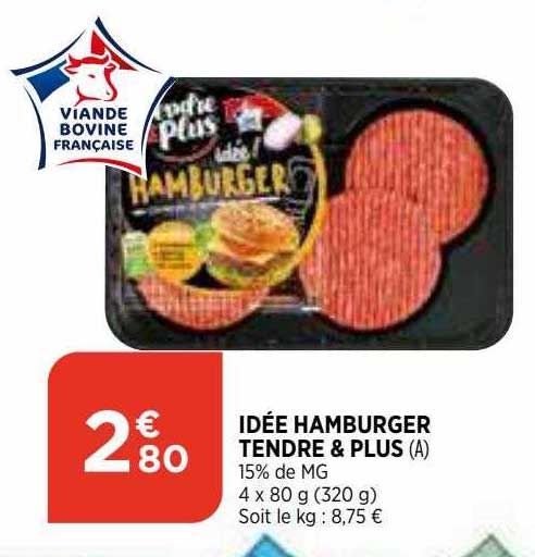 idée hamburger tendre & plus