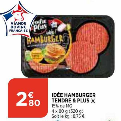 idée hamburger tendre & plus