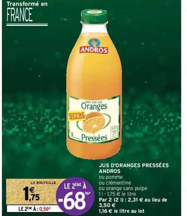 jus d'oranges pressées andros