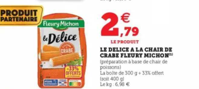 le délice à la chair de crabe fleury michon