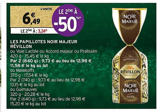 les papillotes noir majeur révillon