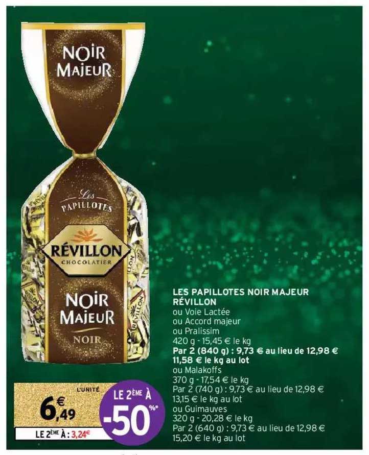 les papillotes noir majeur révillon