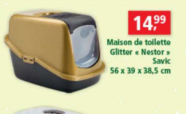 maison de toilette glitter «nestor» savic 56 x 39 x 38,5 cm