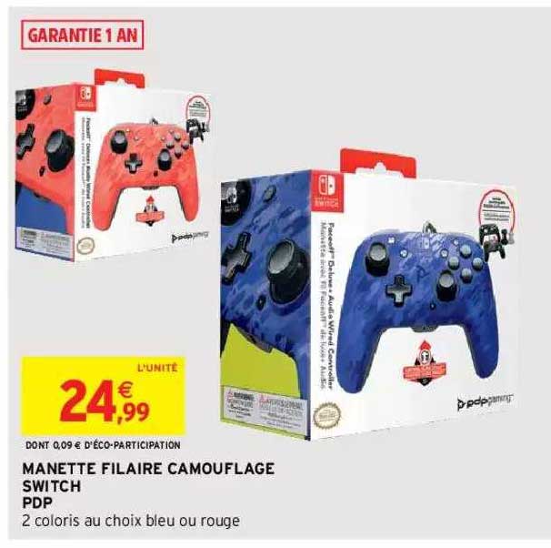 manette filaire camouflage switch pdp