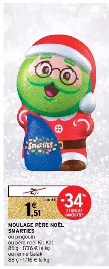moulage père noël smarties