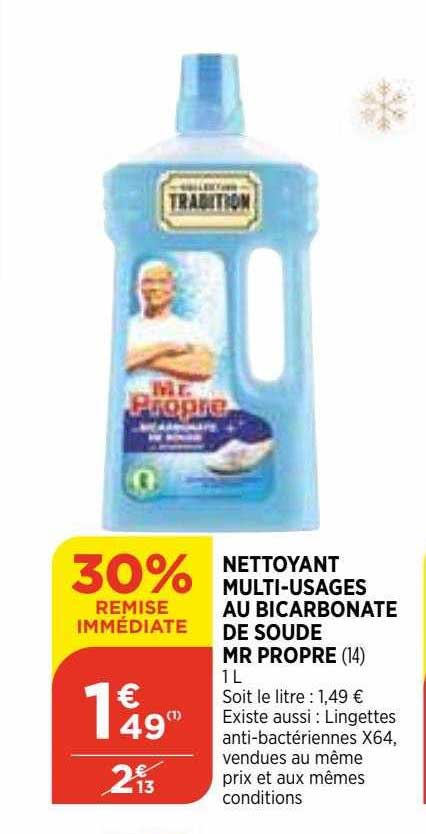 Nettoyant Multi-usages Au Bicarbonate De Soude Mr Propre