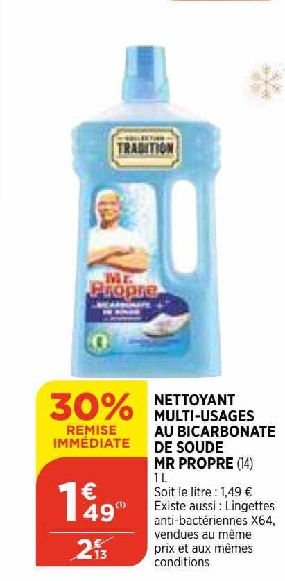 nettoyant multi-usages au bicarbonate de soude mr propre