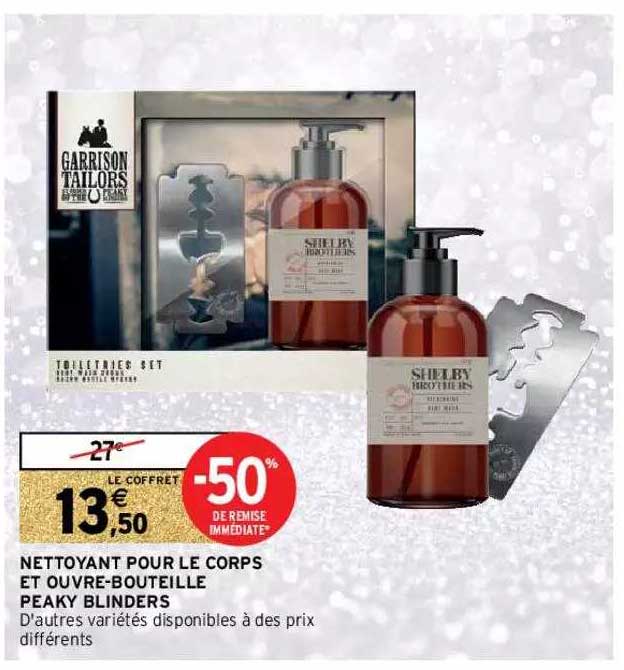 nettoyant pour le corps et ouvre-bouteille peaky blinders