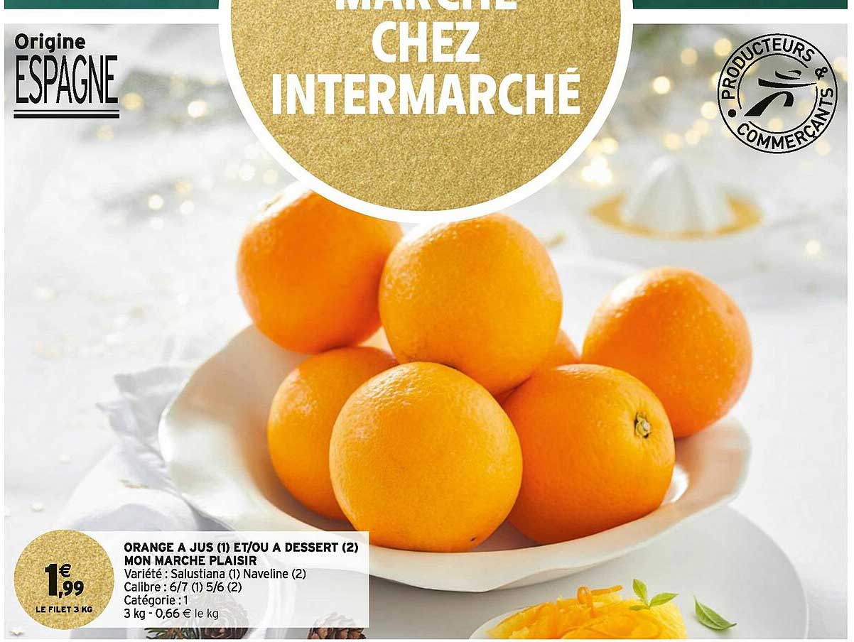 orange à jus et-ou à dessert mon marché plaisir