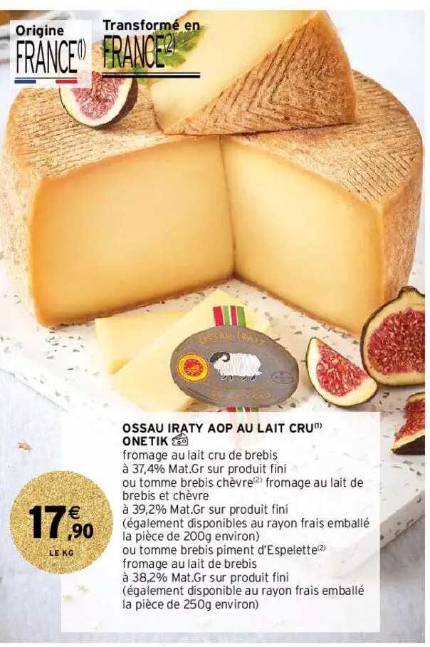 ossau iraty aop au lait cru onetik