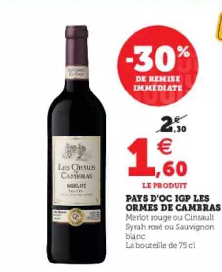 pays d'oc igp les ormes de cambras