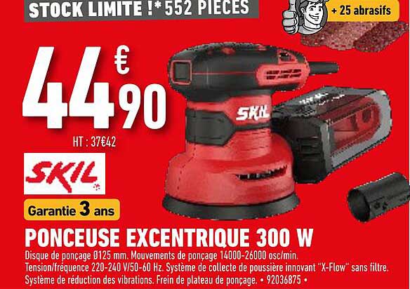 ponceuse excentrique 300 w skil