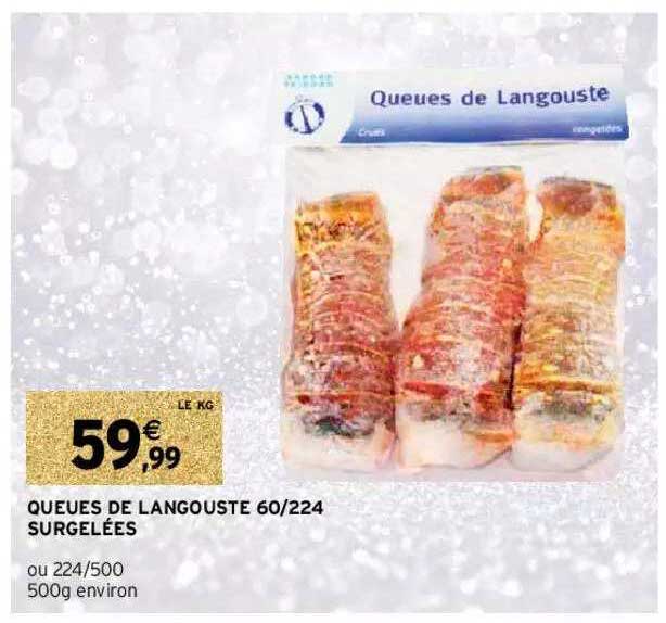 queues de langouste 60-224 surgelées