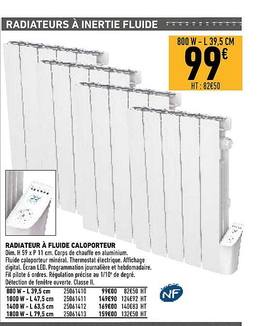 radiateur à fluide caloporteur