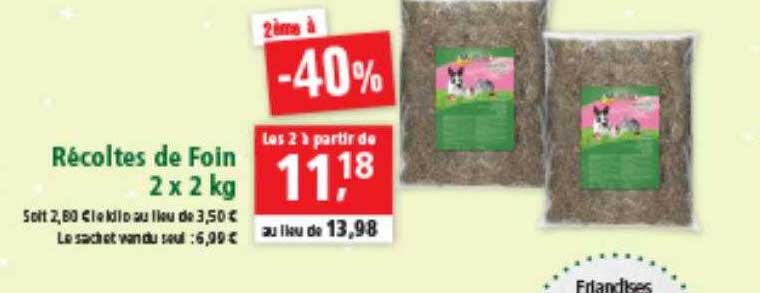 récoltes de foin 2 x 2 kg