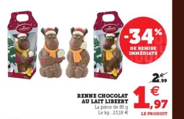 renne chocolat au lait libeert