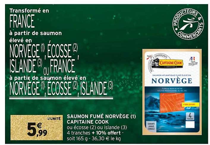saumon fumé norvège capitaine cook