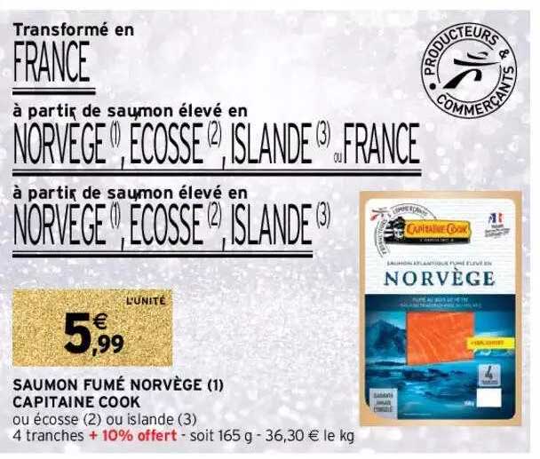 saumon fumé norvège capitaine cook