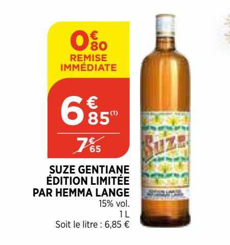 suze gentiane édition limitée par hemma lange