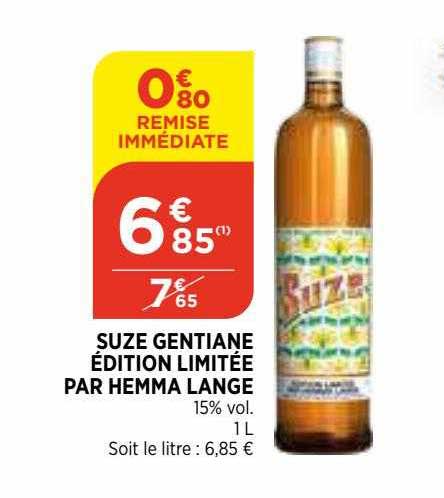 suze gentiane édition limitée par hemma lange