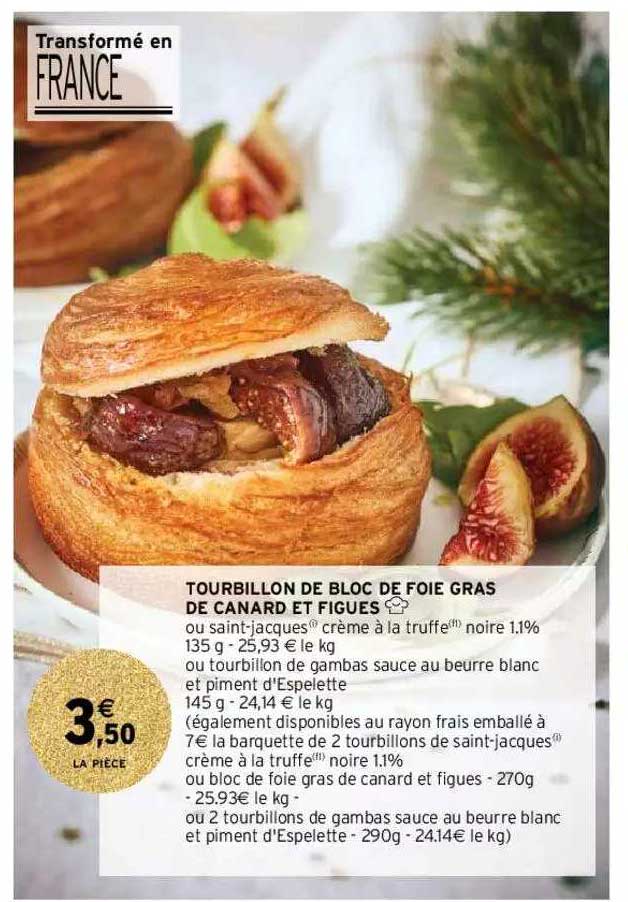 tourbillon de bloc de foie gras de canard et figues