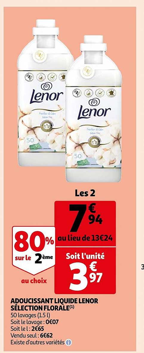 Adoucissant Liquide Lenor Sélection Florale
