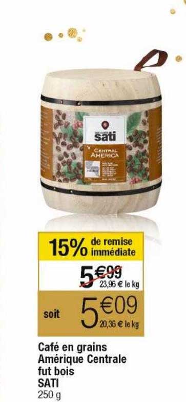 café en grains amérique centrale fut bois sati