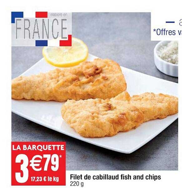 filet de cabillaud fish and chips