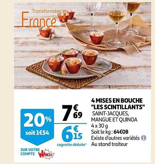 4 mises en bouche "les scintillants"