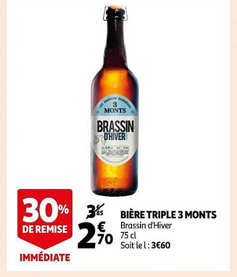 bière triple 3 monts brassin d'hiver