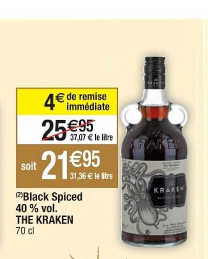 black spiced 40% vol. the kraken