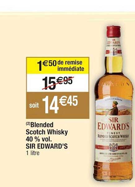 blended scotch whisky 40% vol. sir edward's