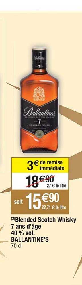 blended scotch whisky 7 ans d'âge 40% vol. ballantine's