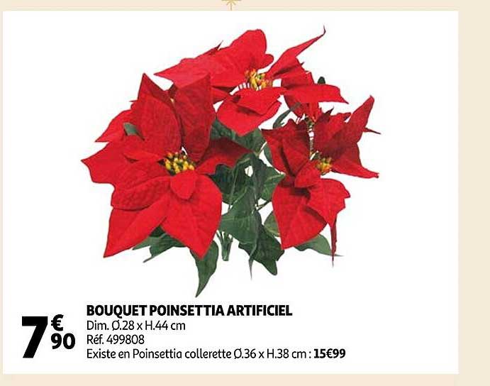 bouquet poisettia artificiel