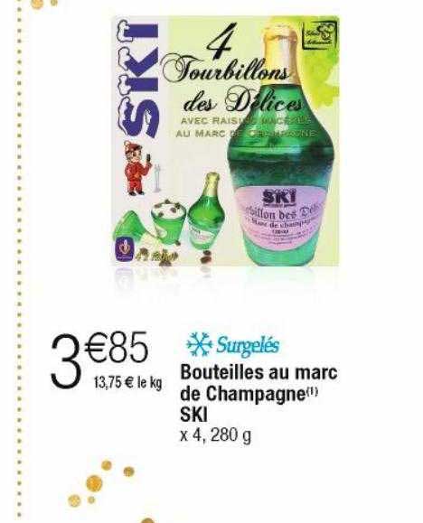 bouteilles au marc de champagne ski