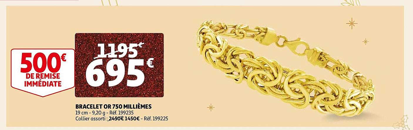 bracelet or 750 millièmes