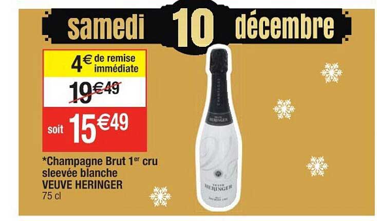 Champagne Brut 1er Cru Sleevée Blanche Veuve Heringer