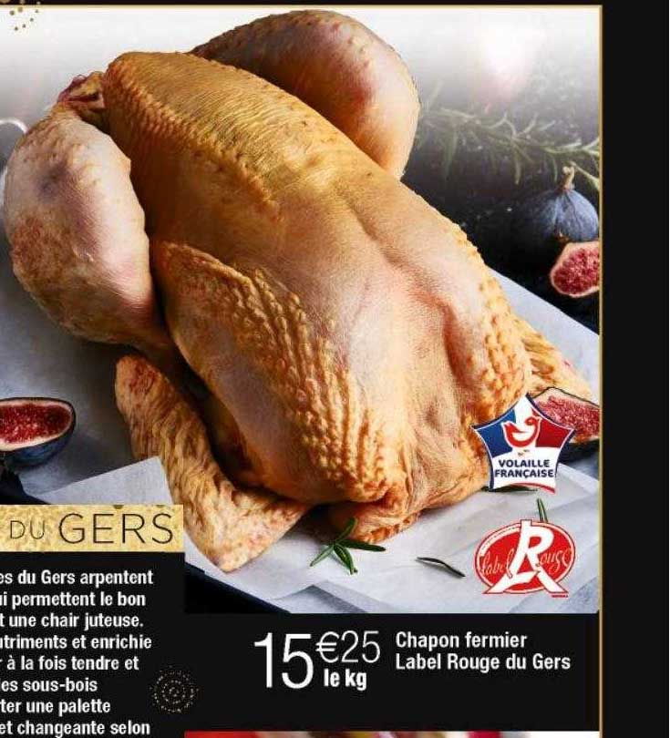 chapon fermier label rouge du gers