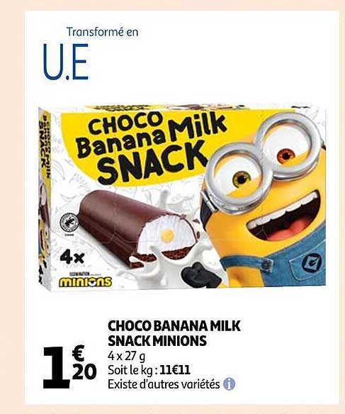 choco banana milk snack minions