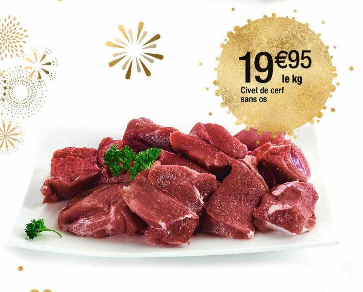 civet de cerf sans os