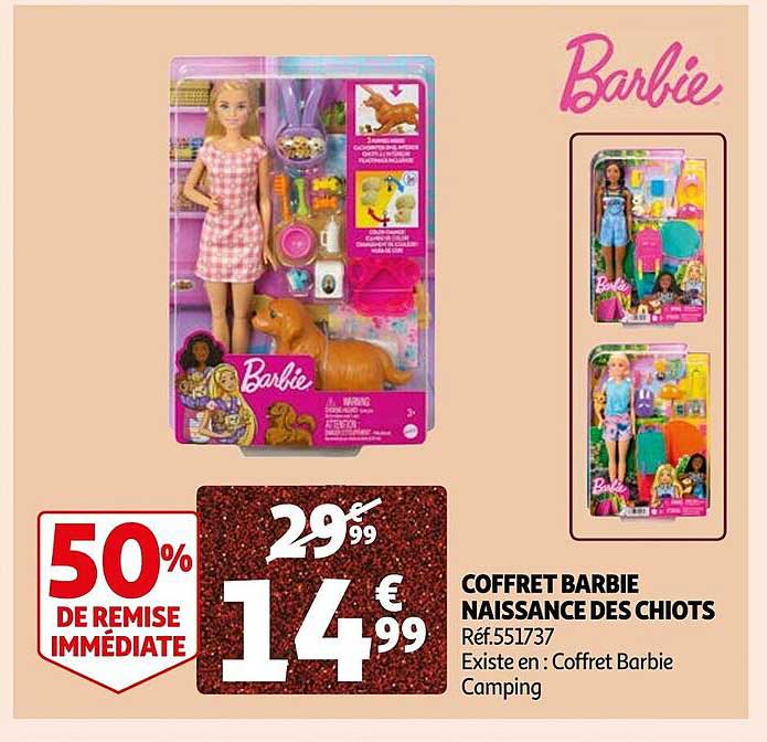 coffret barbie naissances des chiots