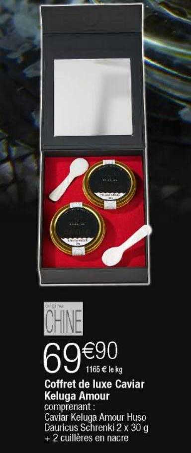 coffret de luxe caviar keluga amour