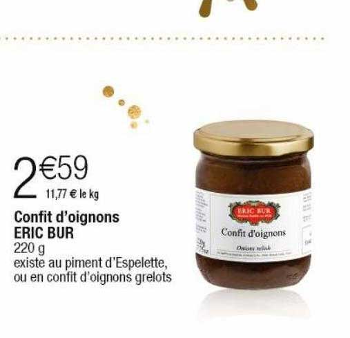confit d'oignons eric bur