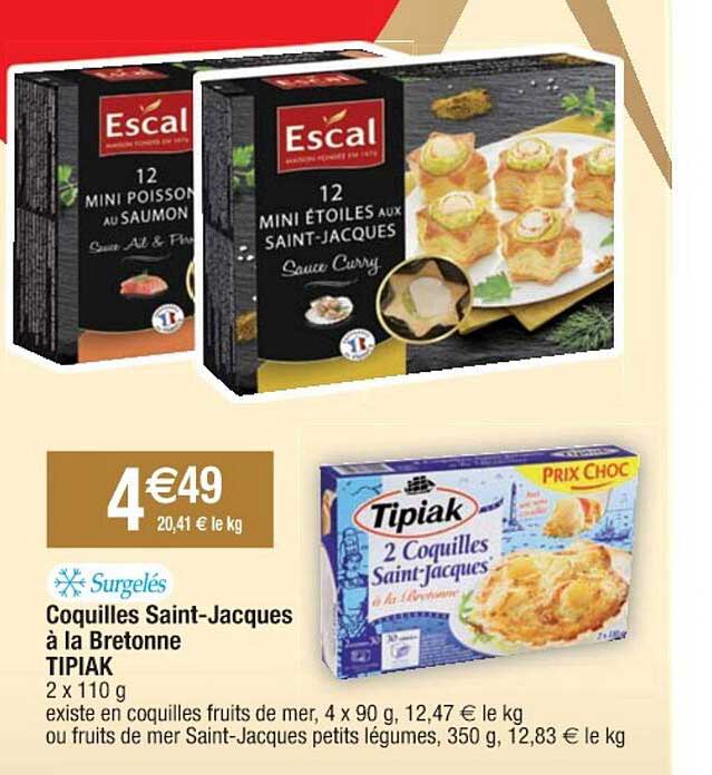 coquilles saint-jacques à la bretonne tipiak