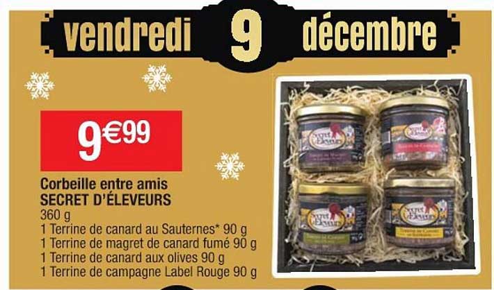 corbeille entre amis secret d'éleveurs