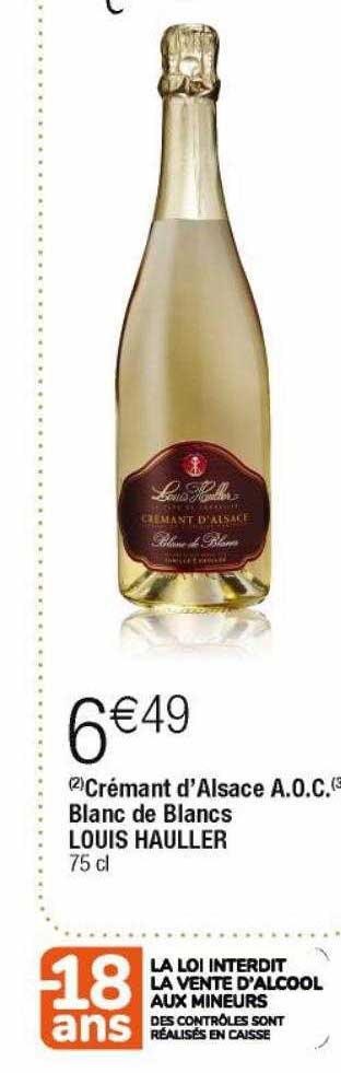crémant d'alsace a.o.c. blanc de blancs louis hauller