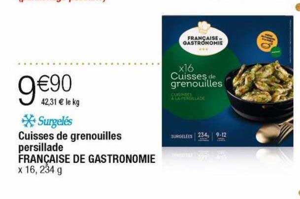 cuisses de grenouilles persillade française de gastronomie